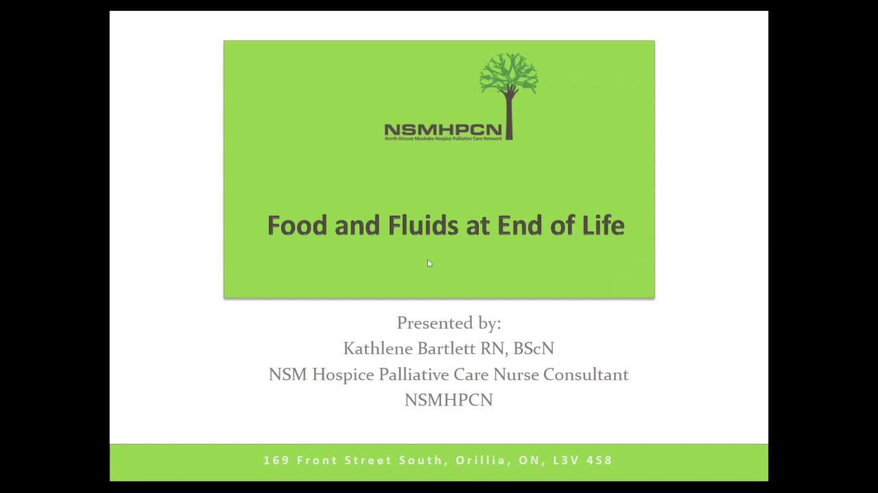 Food and Fluids at End of Life