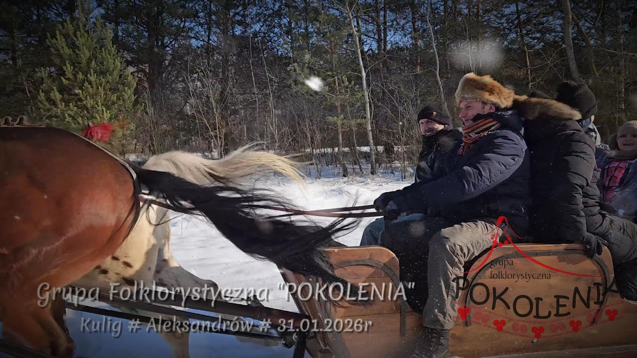 Grupa Folklorystyczna Pokolenia na kuligu ❄️ Aleksandrów ❄️ 31.01.2026r.❄️