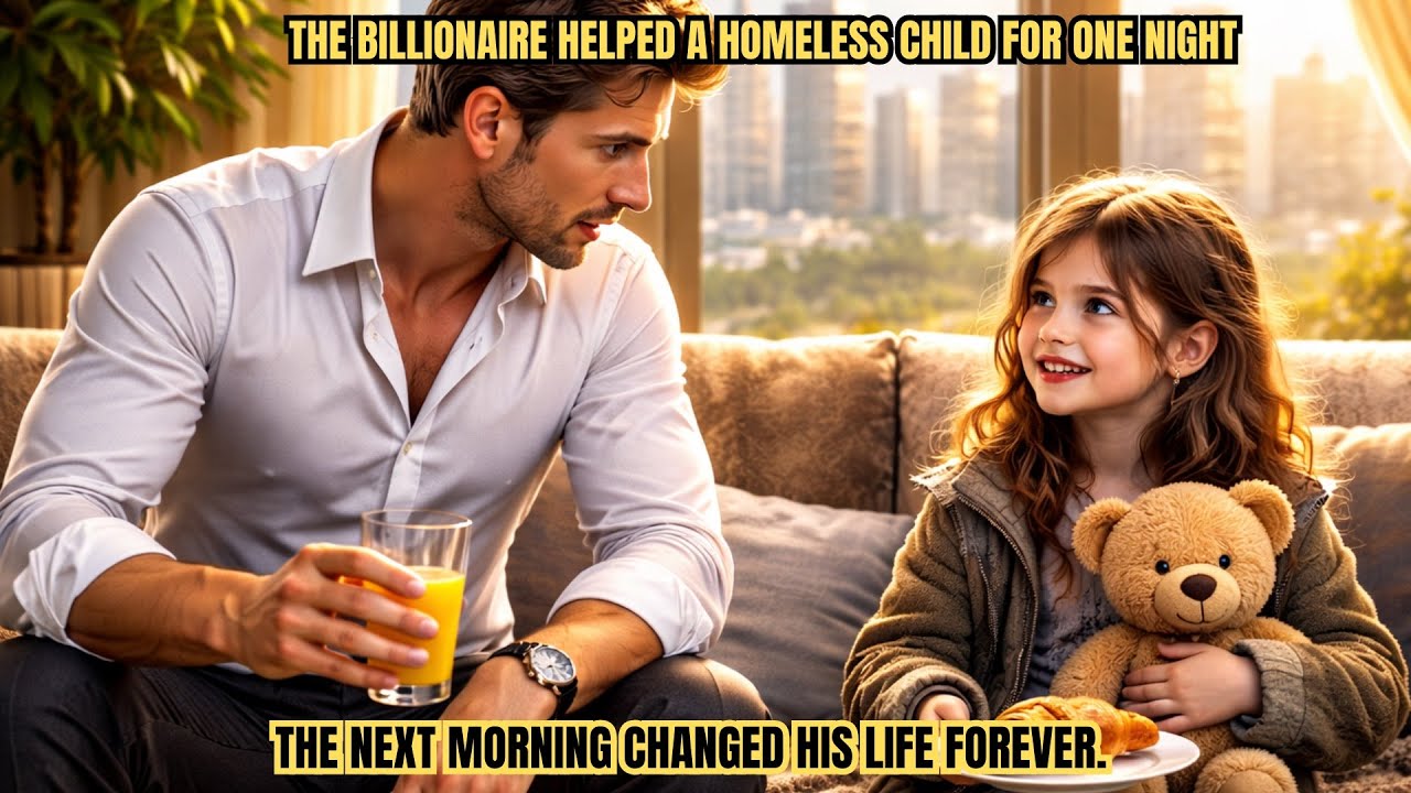 THE BILLIONAIRE HELPED A HOMELESS CHILD FOR ONE NIGHT…..THE NEXT MORNING CHANGED HIS LIFE FOREVER.