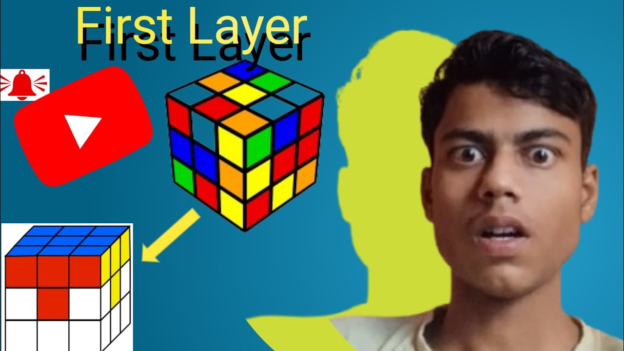 How to solve Rubik's cube first layer  