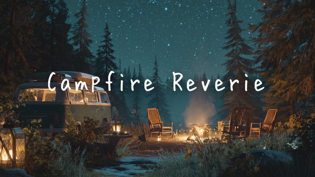 van life Campfire Reverie &ndash; Relaxing Lo-fi indie Folk for Focus and Study, Chill acoustic