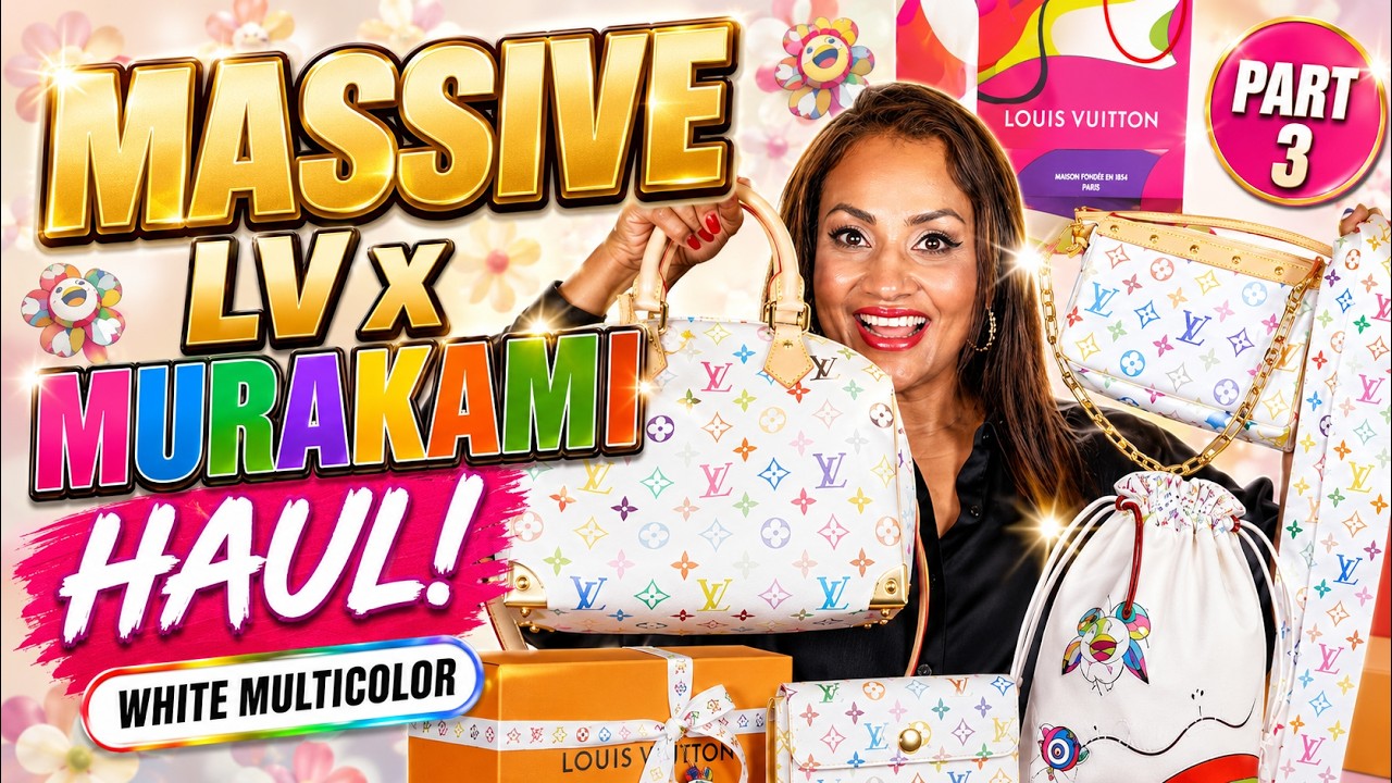 HUGE LOUIS VUITTON TAKASHI MURAKAMI HAUL! LAST 2 BAGS FINALLY HERE | 3 BAGS, 3 SLGs & SILKS!
