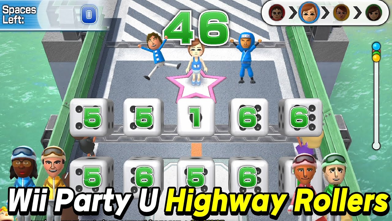 Highway Rollers 3Round Match !! Wii Party U Longplay | AlexGamingTV