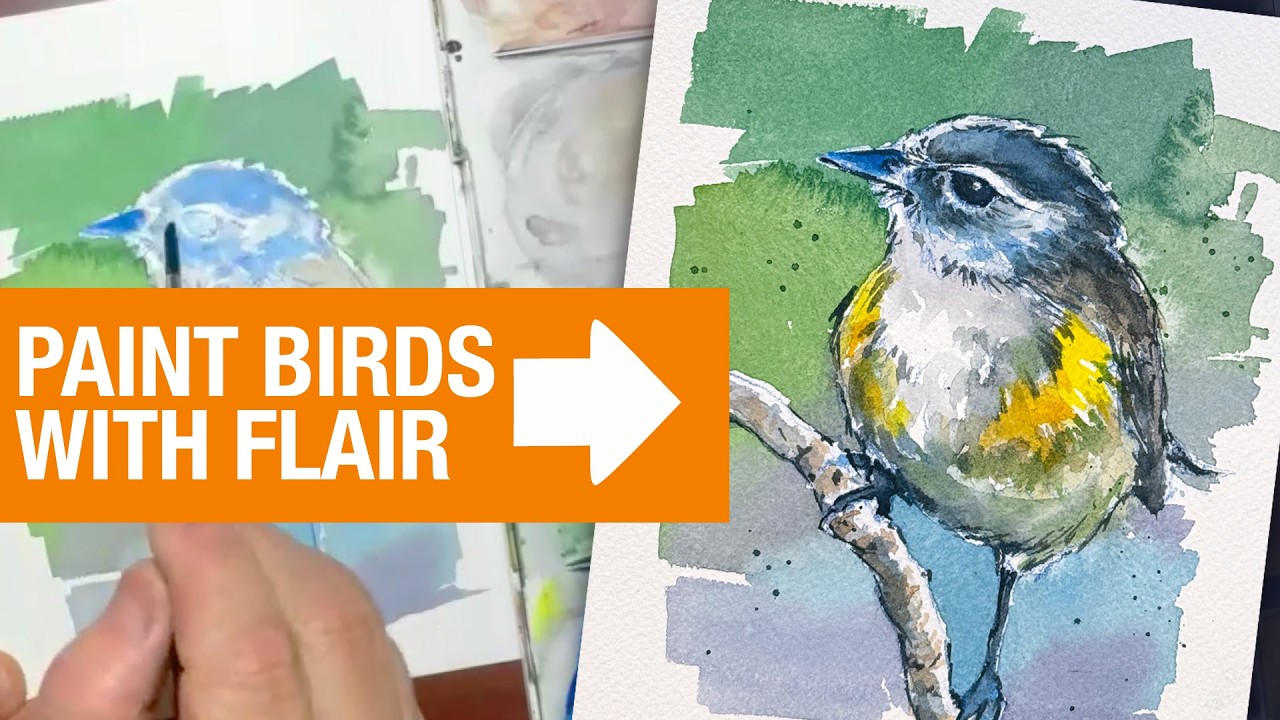 Beautiful bird with watercolor | Flair at no extra cost!