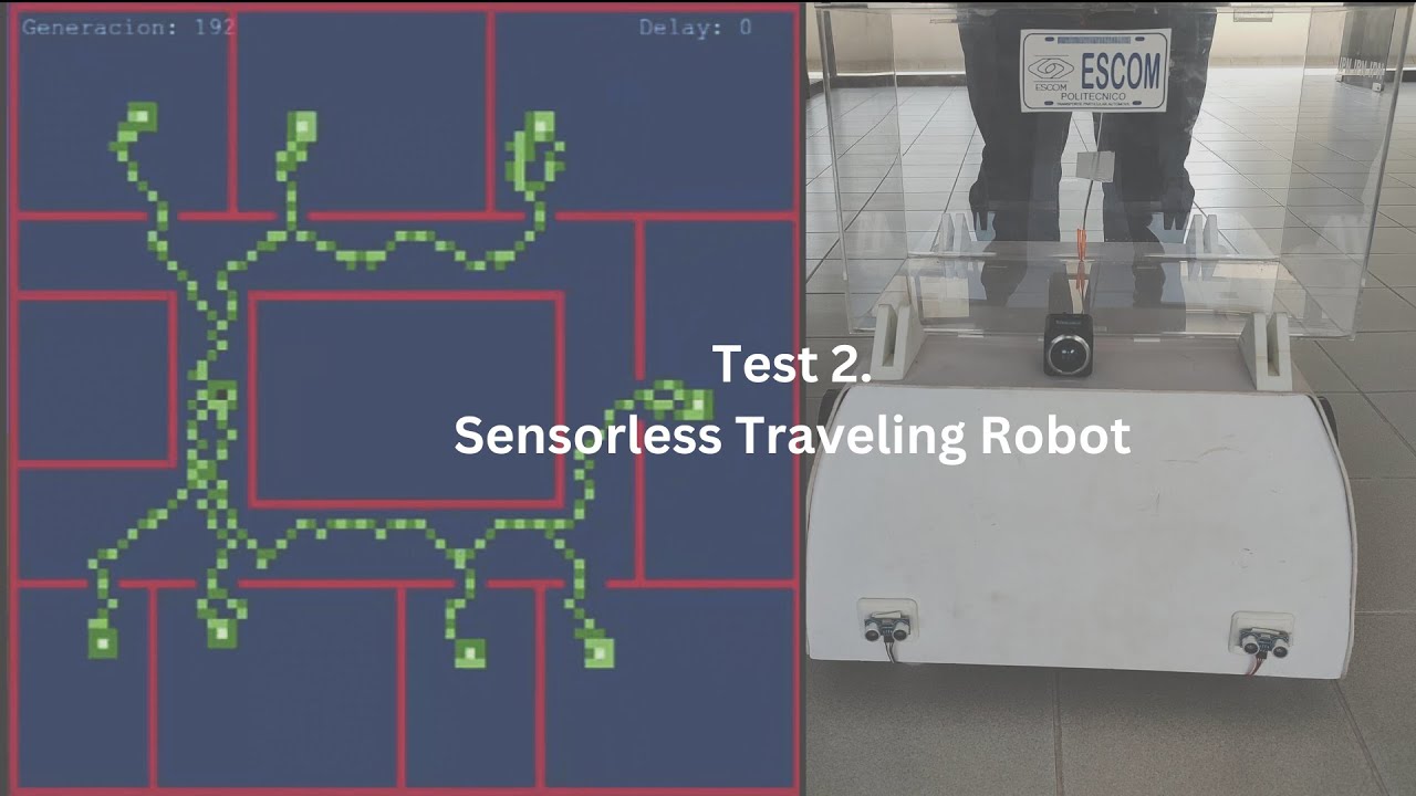 Test 2. Sensorless traveling robot