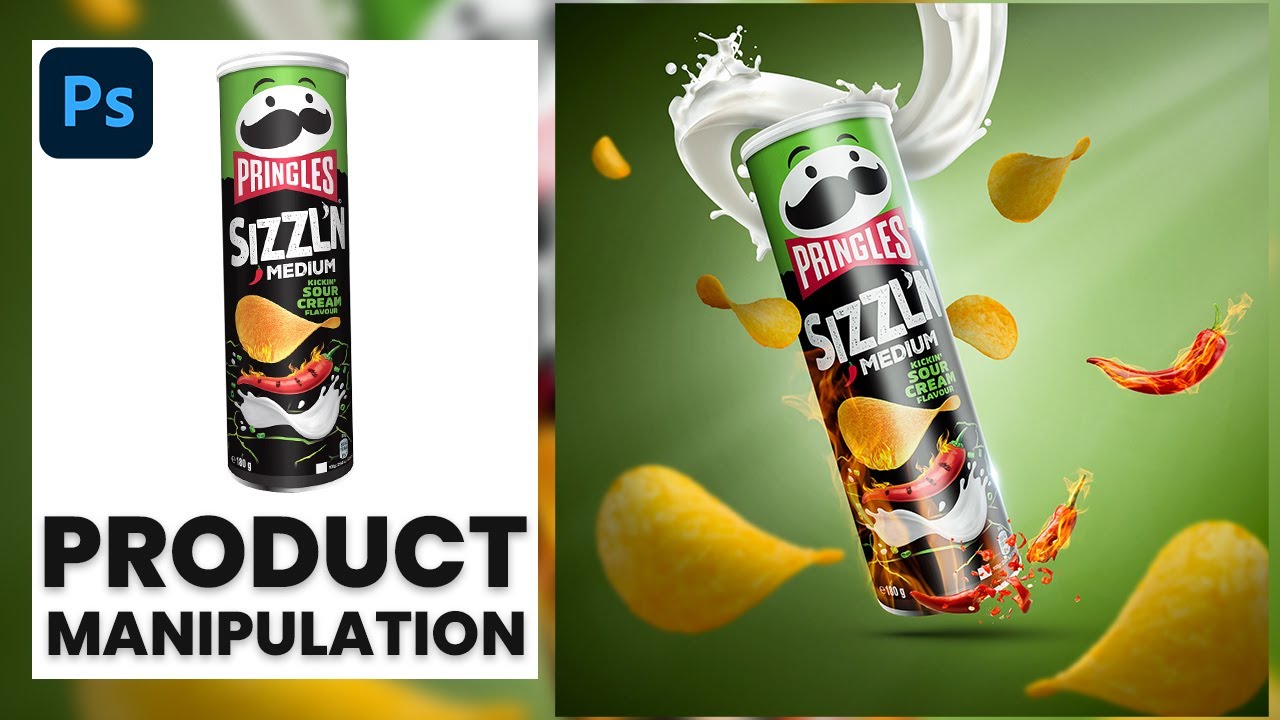 Pringles Product manipulation in Photoshop | advertising poster design | photoshop tutorial