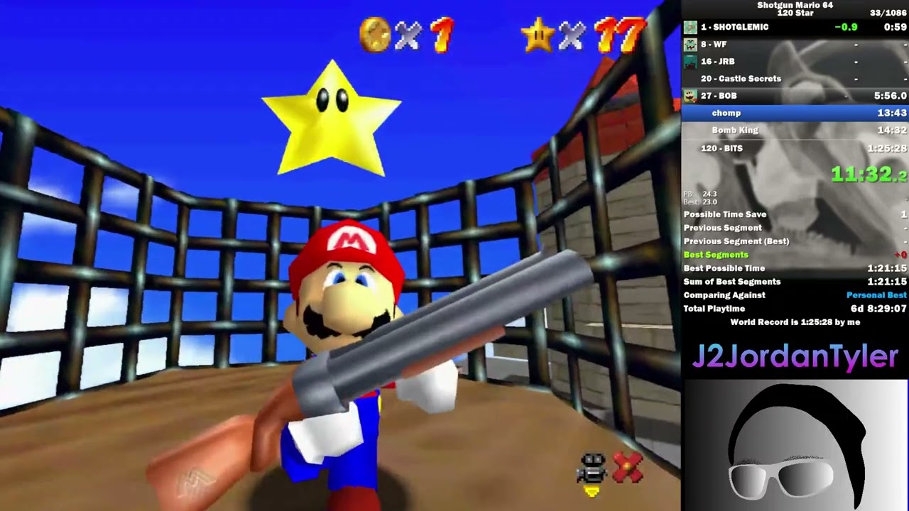 [FORMER WR] 1:25:05 | Shotgun Mario 64 - 120 Star