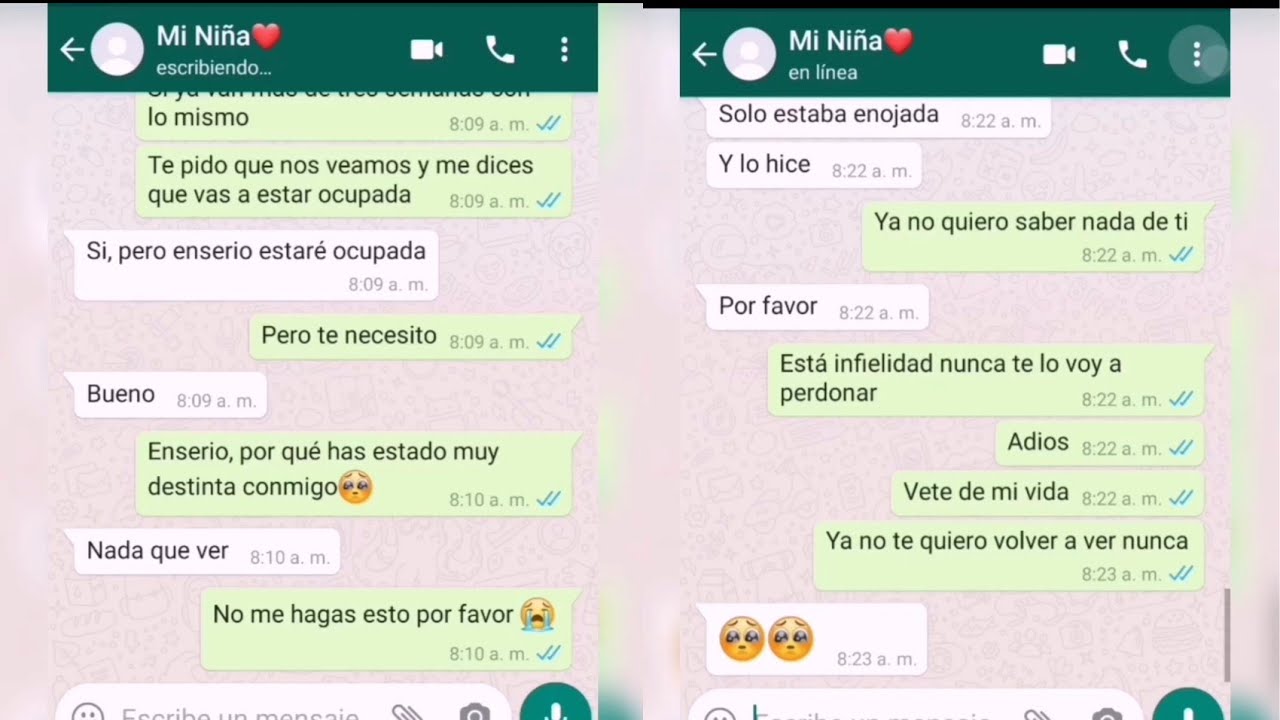 conversación sad 💔 te amaba pero no me valoraste 🥺