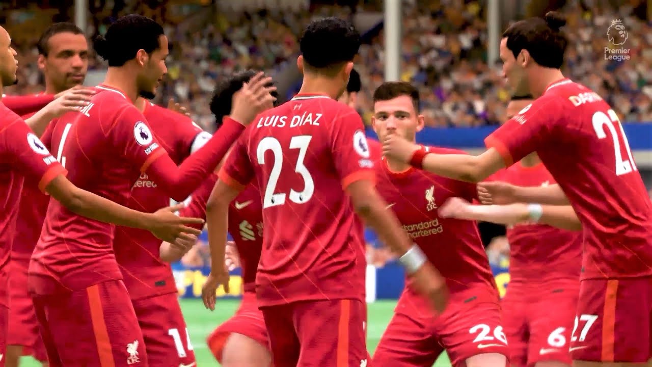 Everton VS Liverpool Merseyside derby FIFA 22 Gameplay | Diaz Double | Liverpool Vs Everton FIFA 22