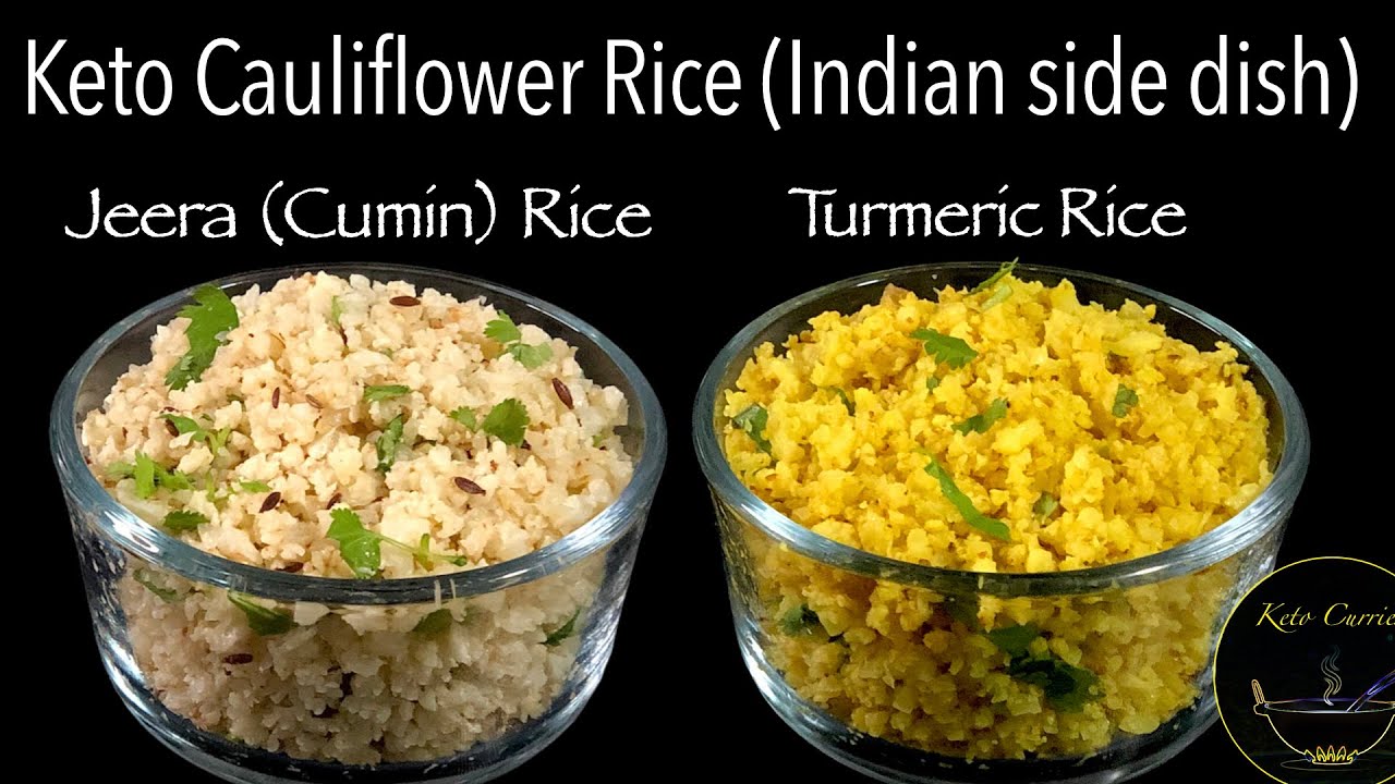 Keto cauliflower rice-side dish with curries|Keto rice-indian style|Keto cauliflower rice recipes
