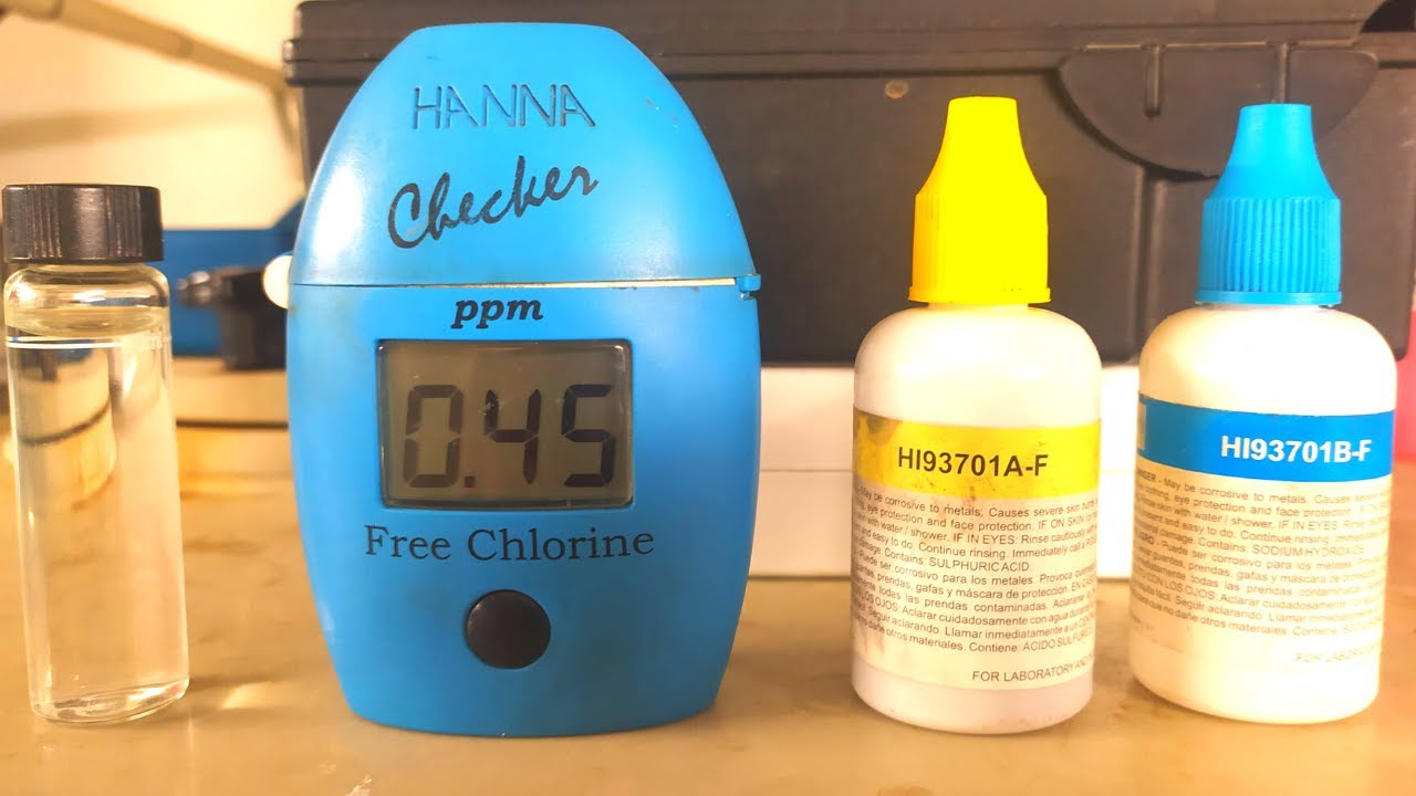 Analizador de CLORO Hanna Digital 👈 Test de cloro preciso mediante el reactivo líquido HI701