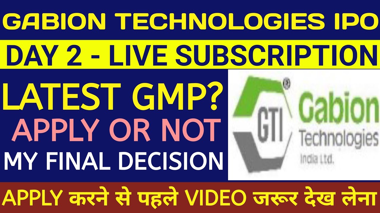 Gabion Technologies IPO 🔴Gabion Technologies IPO Review🔴Gabion Technologies IPO Gmp Today🔴Gabion IPO