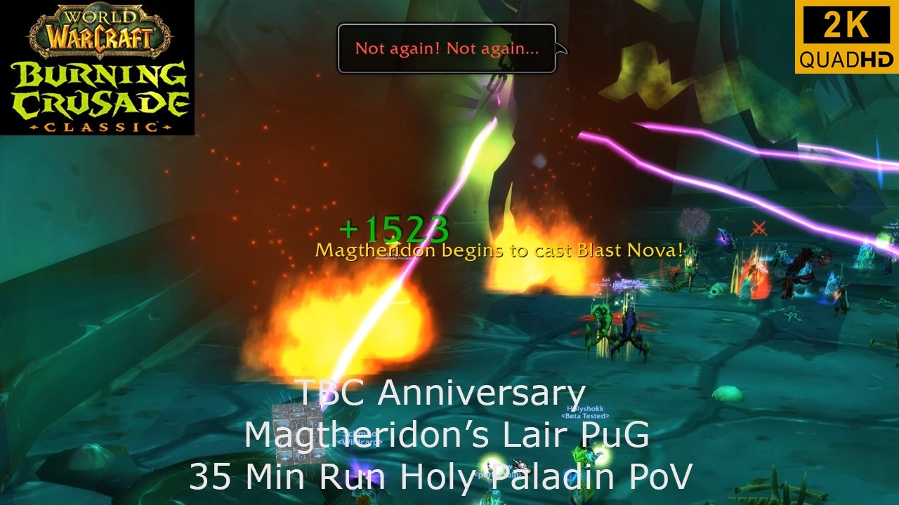 WoW TBC Anniversary | Magtheridon's Lair PuG 35 Min Run | Holy Paladin PoV | 2K