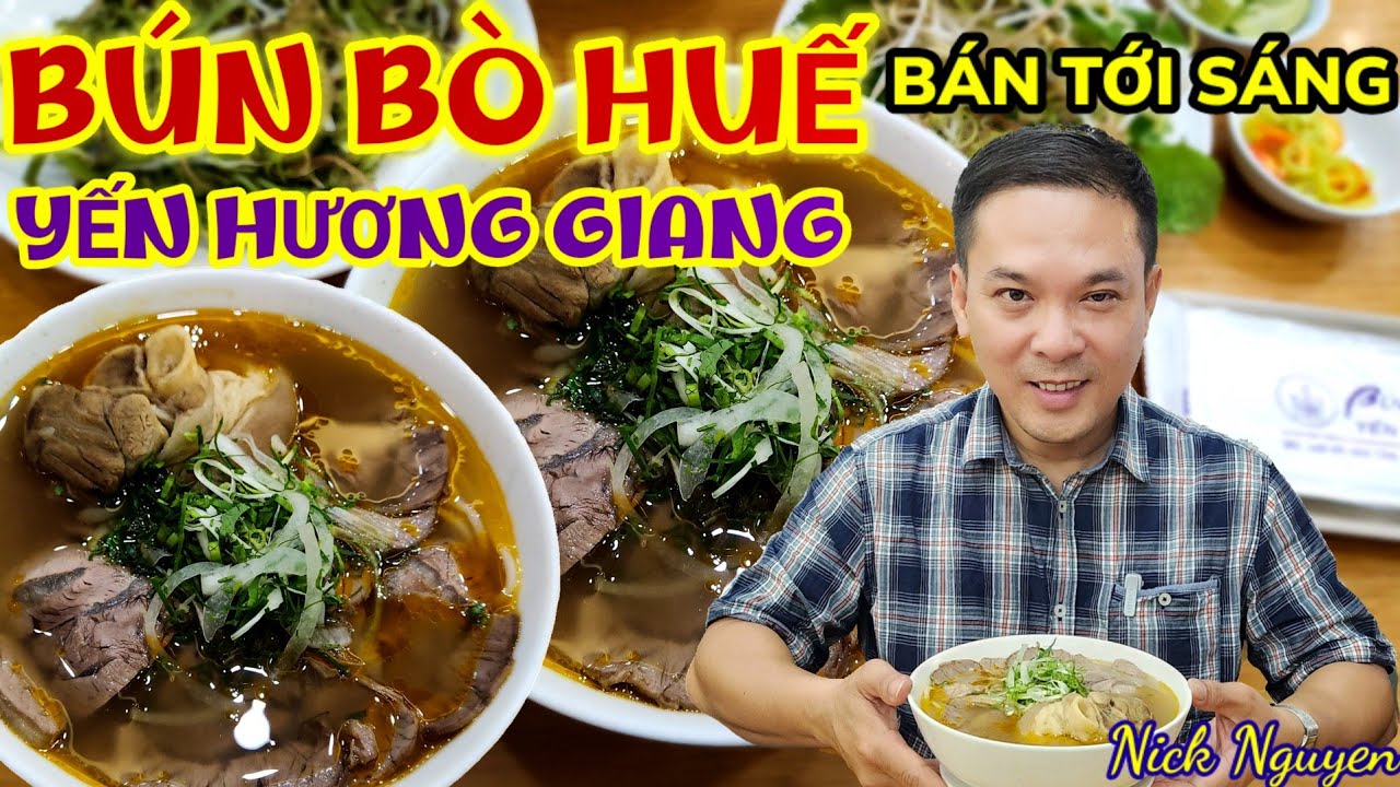 BÚN BÒ HUẾ QUẬN 3 BÁN TỚI SÁNG - CHÈ NÓNG CÔ ĐIỆP 40 NĂM VẪN NGON || Ẩm thực Sài Gòn || Nick Nguyen
