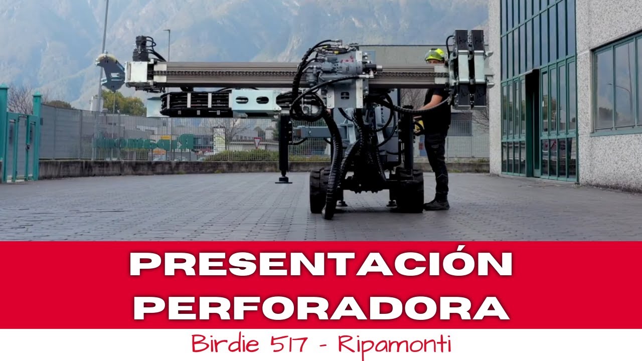 Presentación perforadora Ripamonti Birdie 517 para micropilotes y anclajes.
