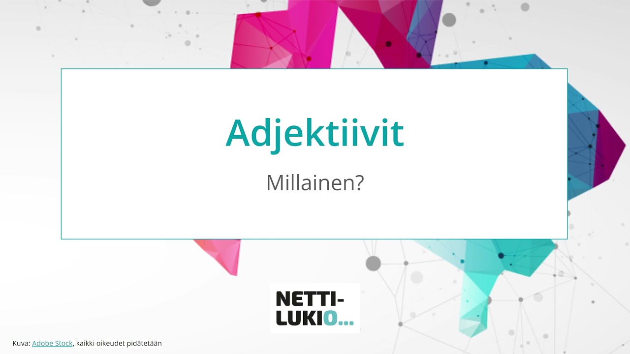 Ruotsi: Adjektiivit (lukio)