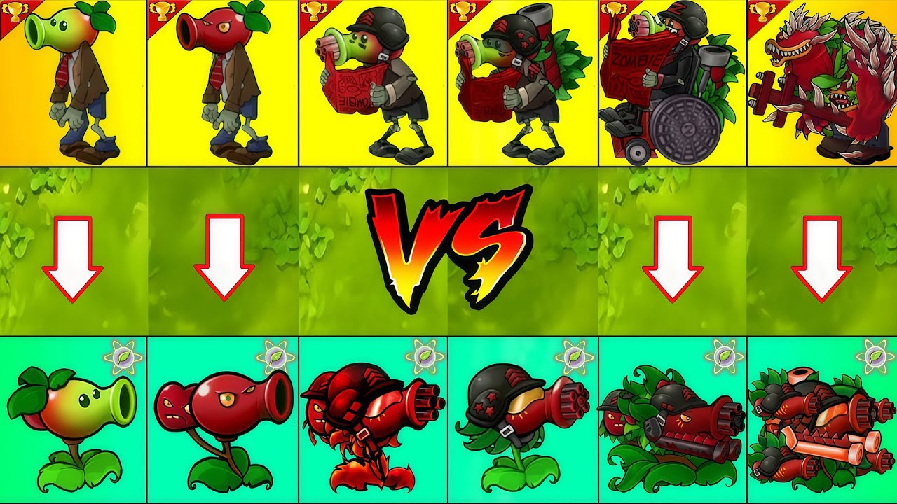 PVZ 1 Fusion 3.2 Challenge!! Plants Cherry Fusion vs All Cherry Zombie - Who Will Win?