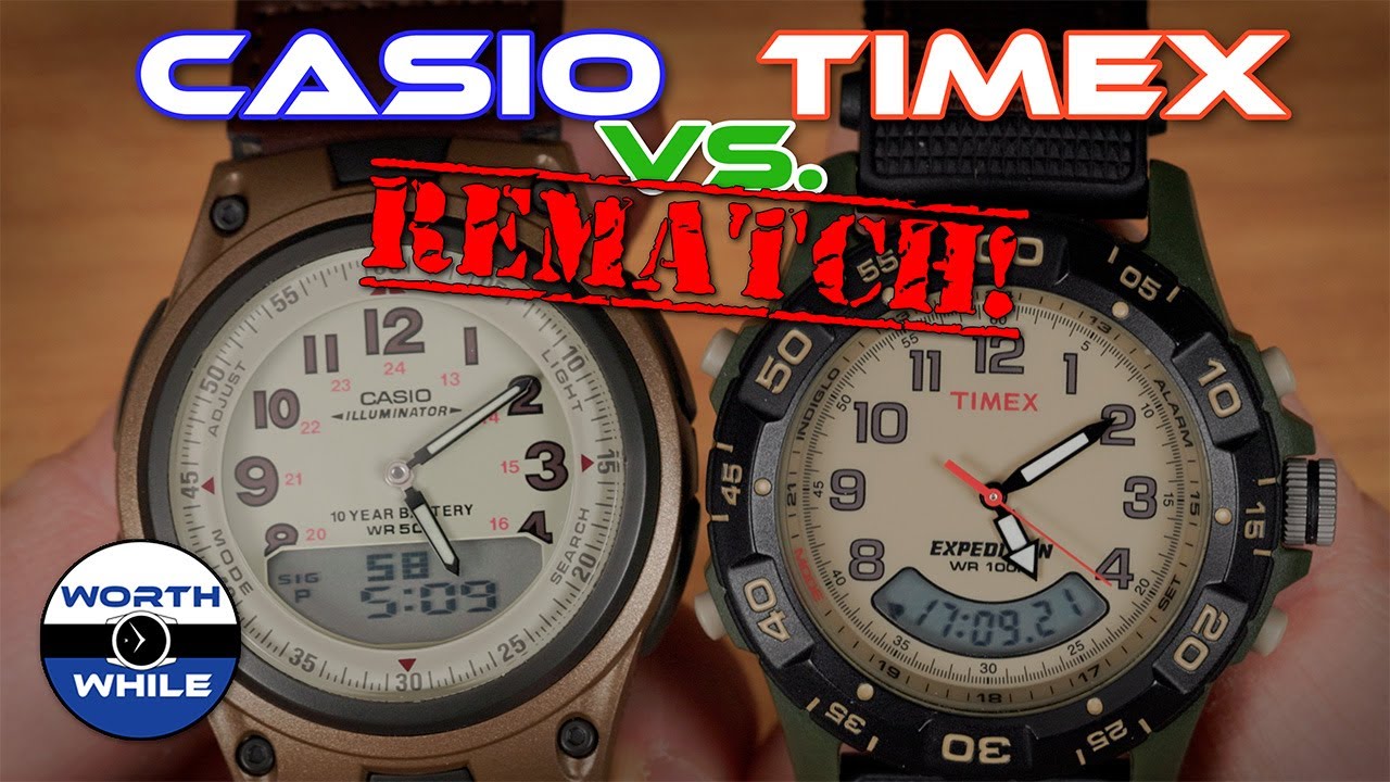 РЕВАКТ Timex против Casio! Timex Expedition против Casio AW-80. Смотрите обзор и сравнение!