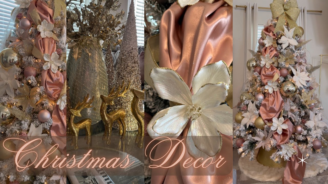CHRISTMAS DECOR 2023 | PINK GLAM CHRISTMAS LIVING ROOM MAKEOVER | DECORATE WITH ME
