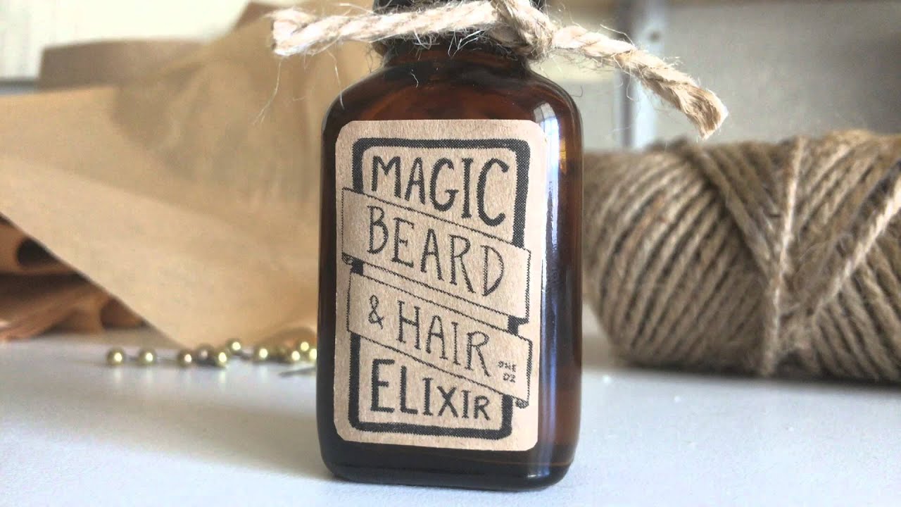 Progression of the label for our new Magic Beard & Hair Elixir