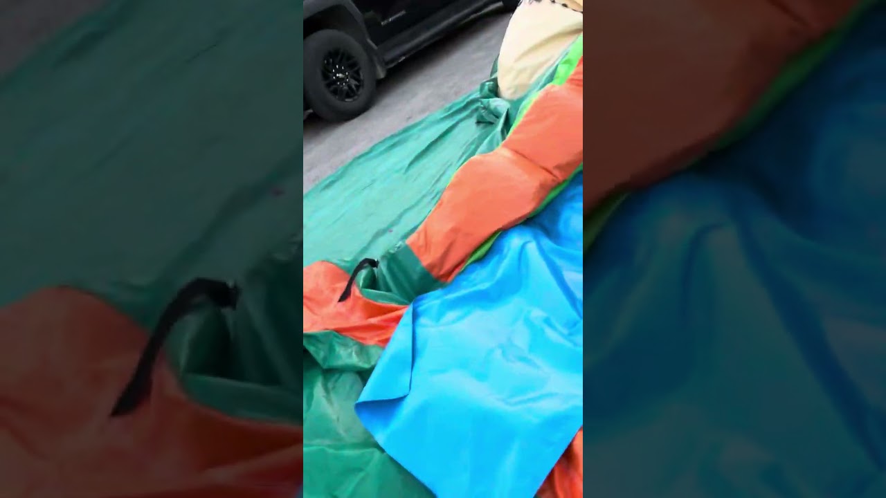 How to attach the pool and the hose to the inflatable. #bouncehouse #jumpingcastle #inflatable 