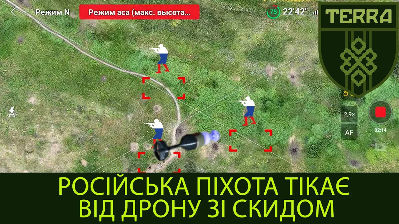 Подразделение TERRA: Бахмутское направление. Сбрасываем бомбы с дронов по пехоте врага.