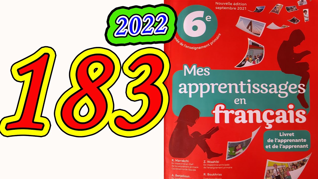 mes apprentissages en français 6 page 183