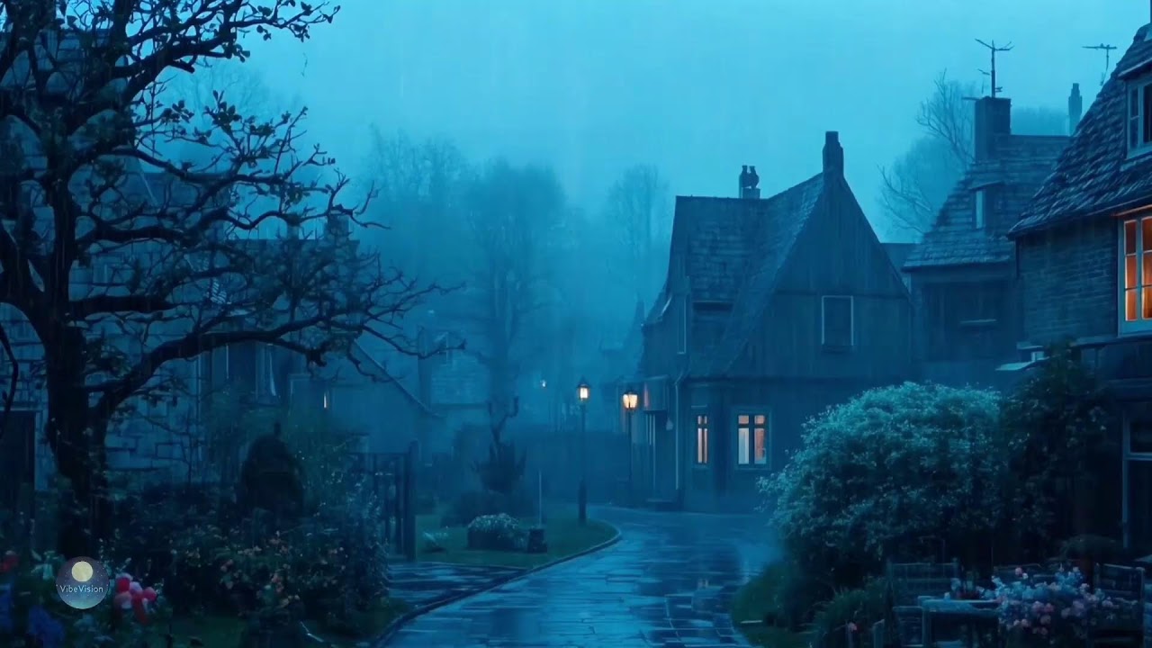 Relaxing Rain & Lo-Fi Beats in a Peaceful Garden Village for sleeping