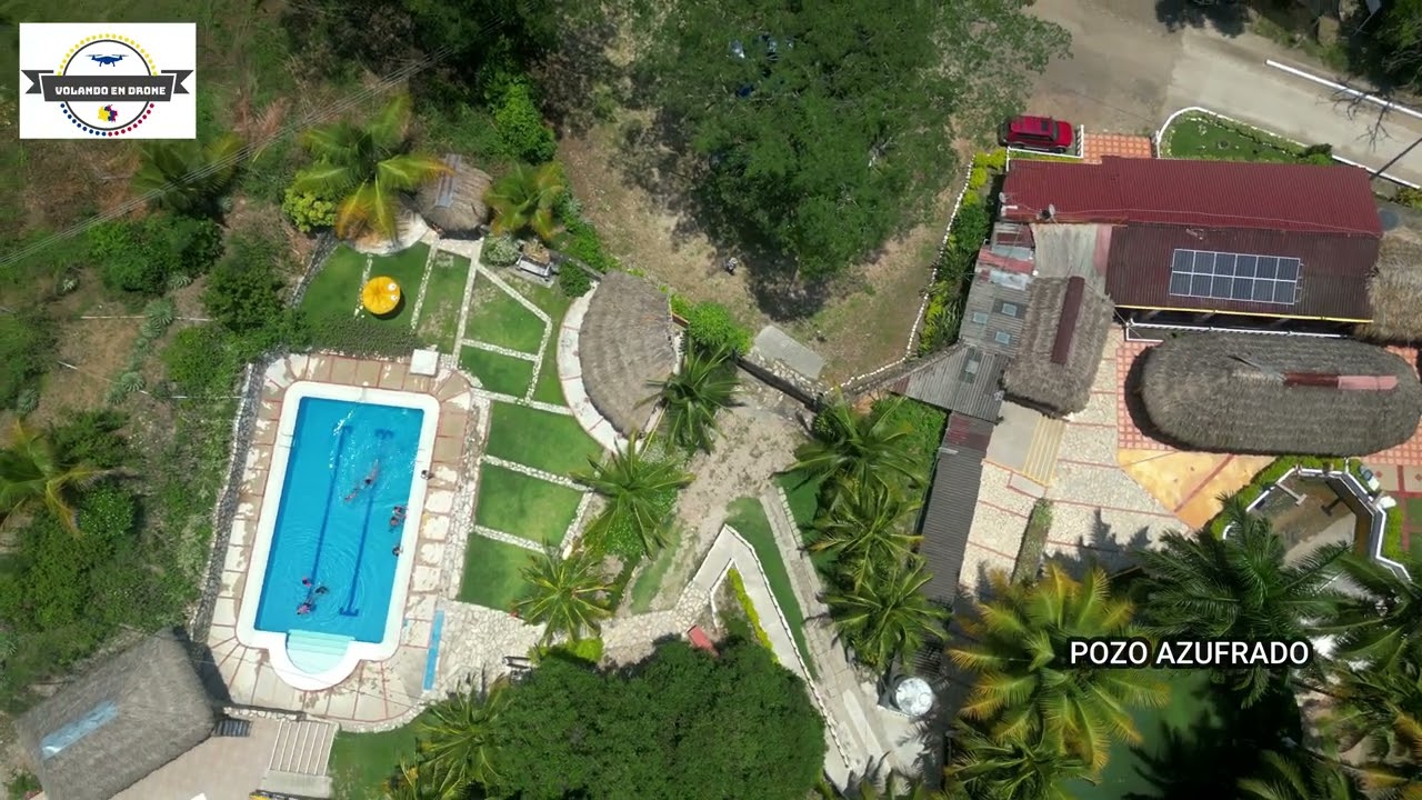 VOLANDO EN DRONE 4K - TOCAIMA POZOS AZUFRADOS, PISCINAS , RESTAURANTES, HOTEL