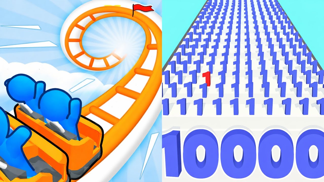 Runner Coaster vs Number Master - Full Levels Speedrun Gameplay (Android & iOS)