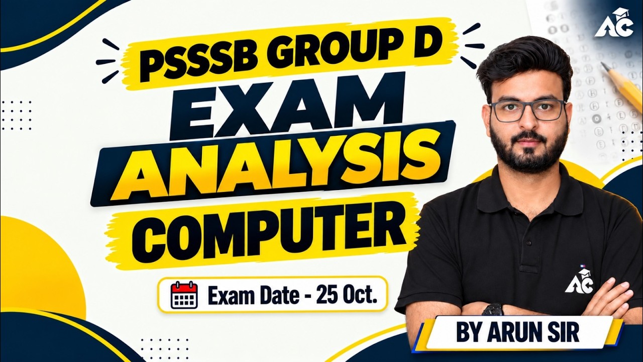 PSSSB Group D Computer Exam Analysis 2026 | Questions & Answers | By Arun Sir
