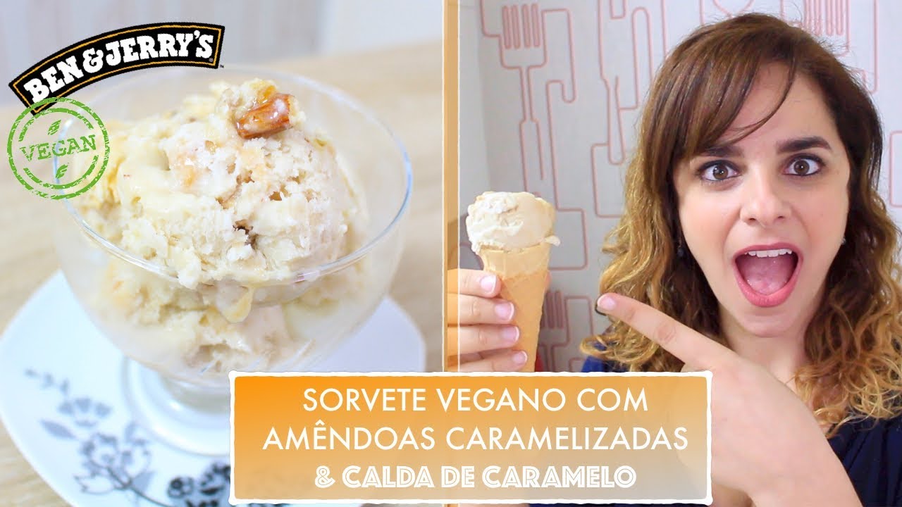 SORVETE BEN & JERRY'S COM AMÊNDOAS CARAMELIZADAS & CALDA DE CARAMELO SALGADO (SEM LACTOSE) #504
