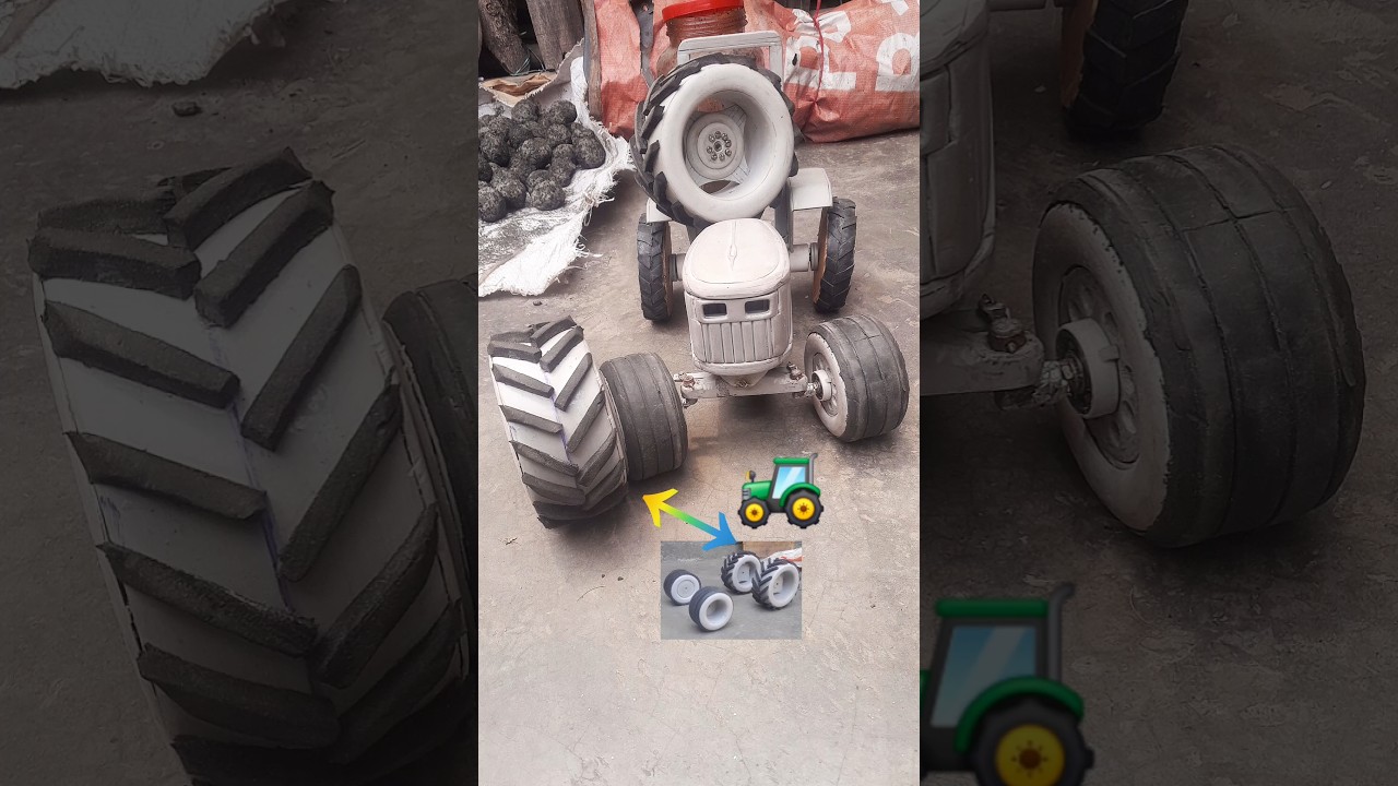 Making remote control John Deere tractor🚜#motor #dc #viral #rkg 👑
