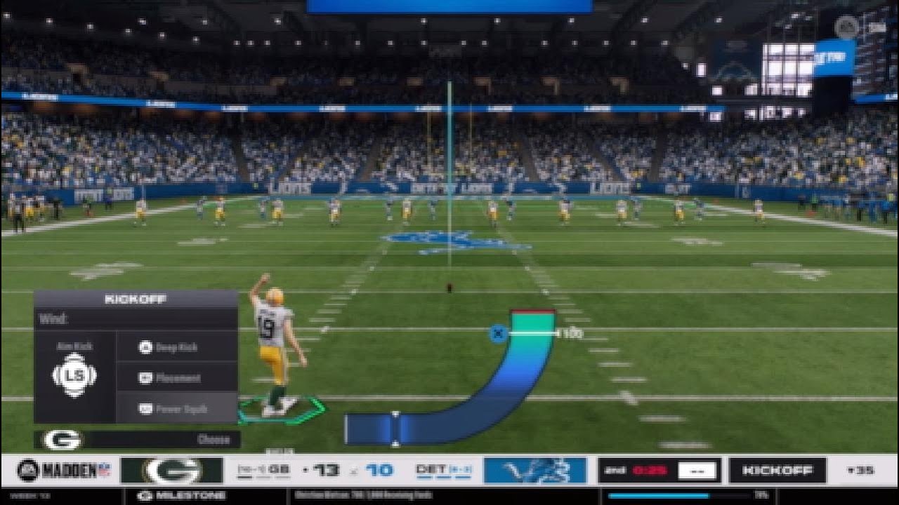 Madden 26 GreenBay Packers vs Detroit lion