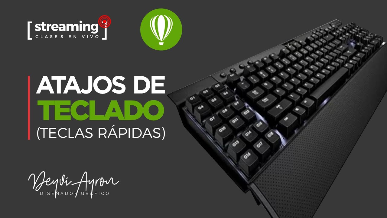 🔴¡Clase en Vivo! Atajos de Teclado en CorelDRAW