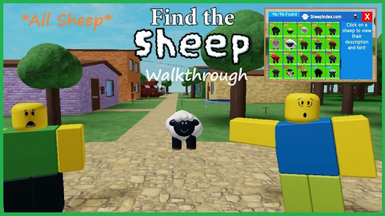 Find The Sheep Walkthrough - All Sheep Locations (Roblox)