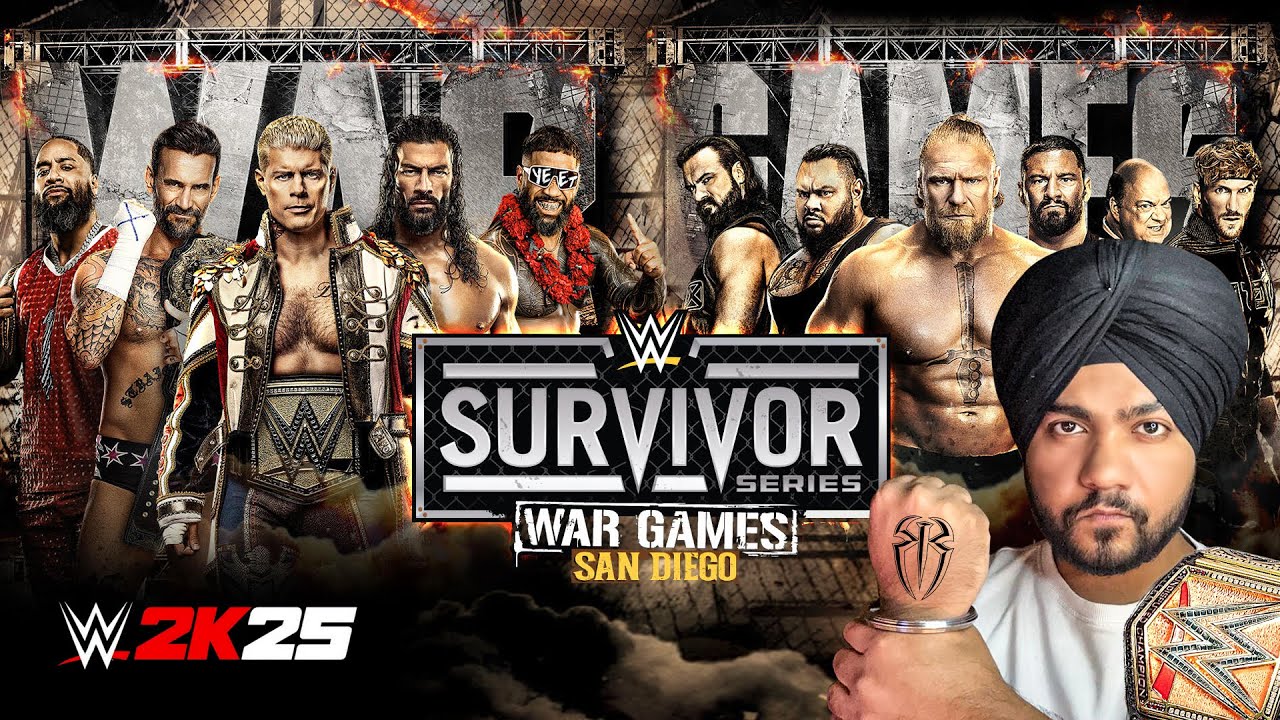 Team Roman Reigns vs Team Brock Lesnar – FULL MATCH | Survivor Series War Games 2025 | WWE 2K25