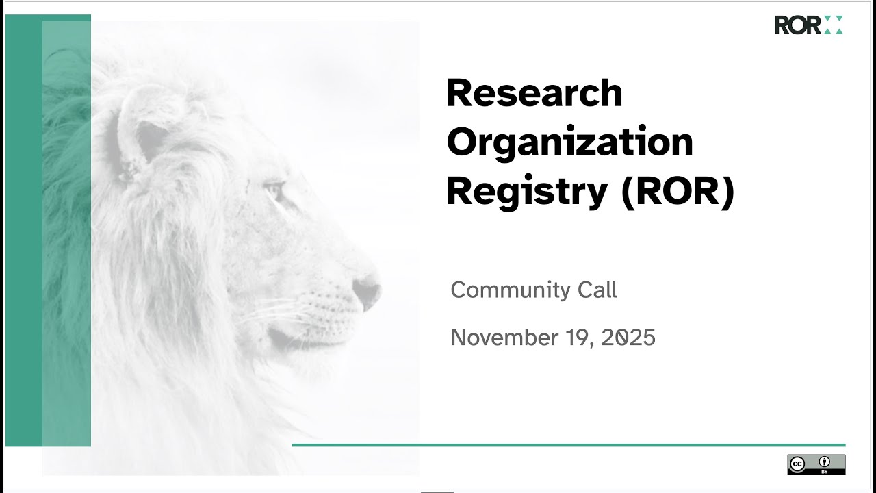 ROR Community Call November 2025