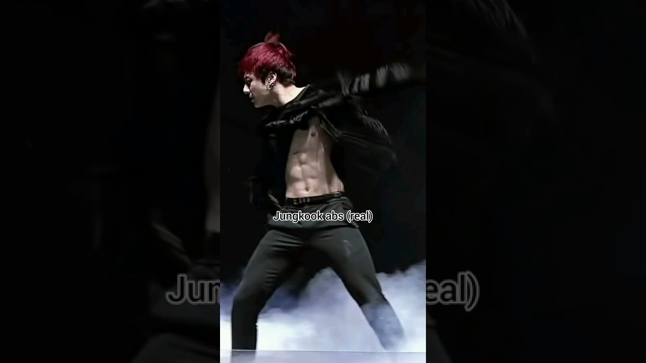 jungkook abs (edit) vs. (real) 🔥 #bts #shorts