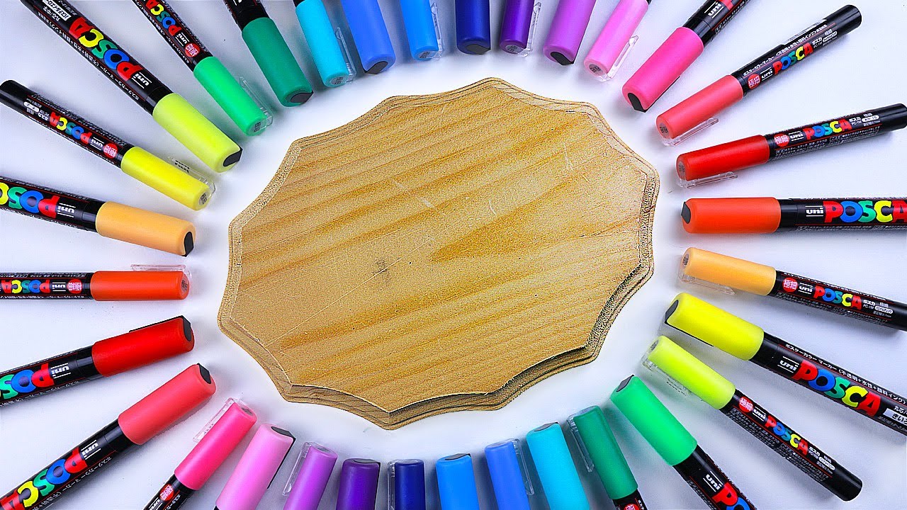 Posca Pen Painting on WOOD?! (satisfying)