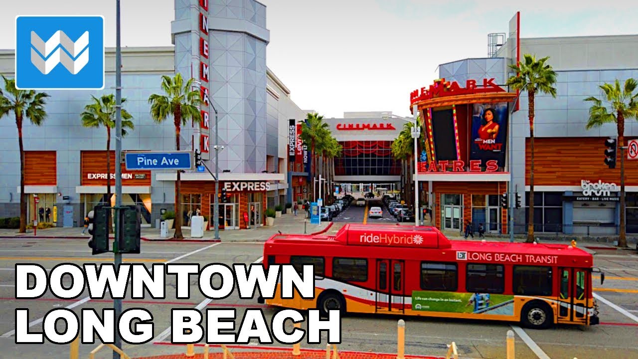 [4K] Downtown Long Beach City, California - Virtual Walking Tour 🎧 Binaural Audio
