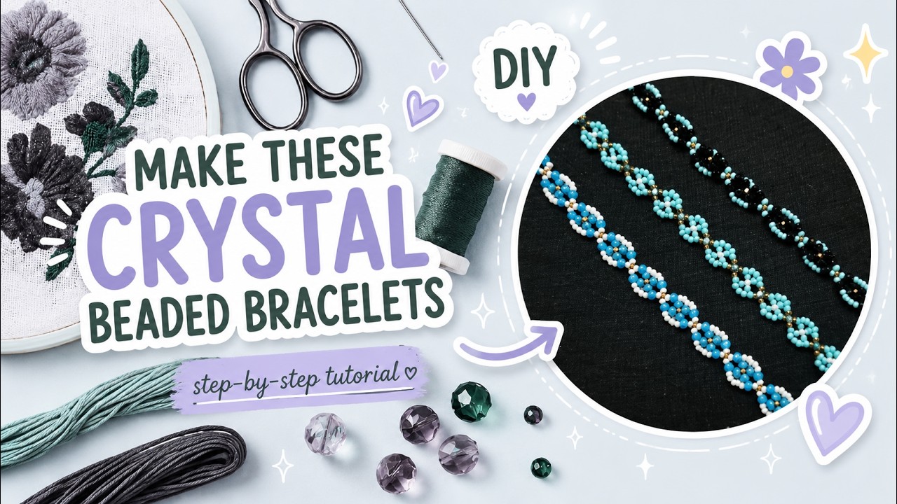 DIY Crystal Beaded Bracelet Tutorial 💎 Easy Handmade Beaded Jewelry for Beginners