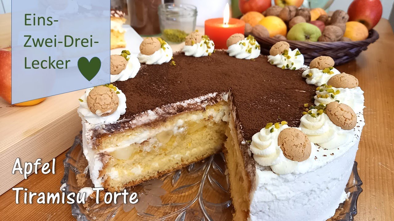 Apfeltorte mit Mascarpone, Apfel Tiramisu Torte 🥧❤ Rezepte aus Bayern ❤🥧einfach und schnell gemacht!