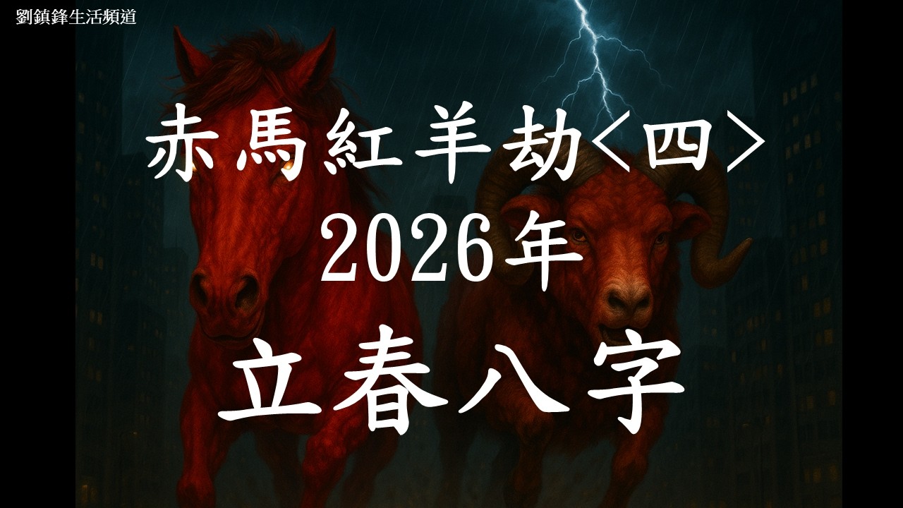 赤馬紅羊劫 四 2026 立春八字 | 丙午 庚寅 己酉 丙寅 | 劉鎮鋒生活頻道