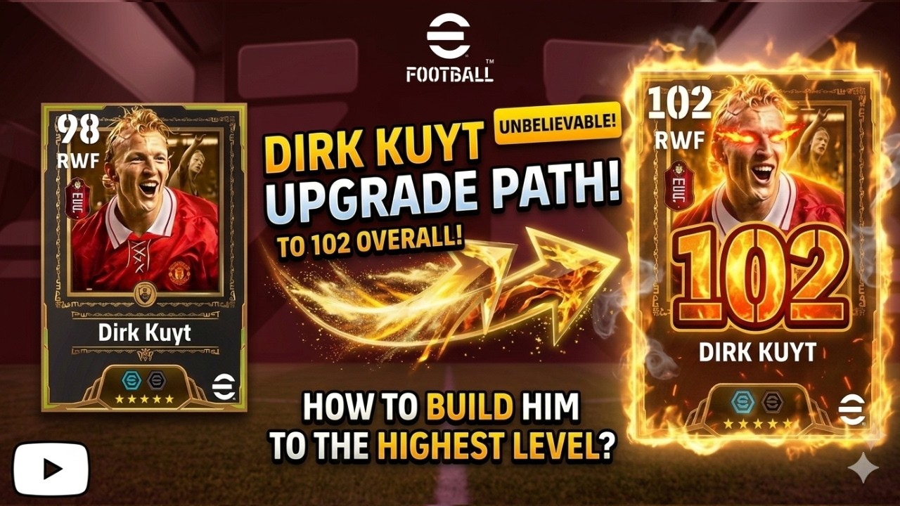 FROM 98 TO 102! 😱 Dirk Kuyt MAX RATING Build & Gameplay | eFootball