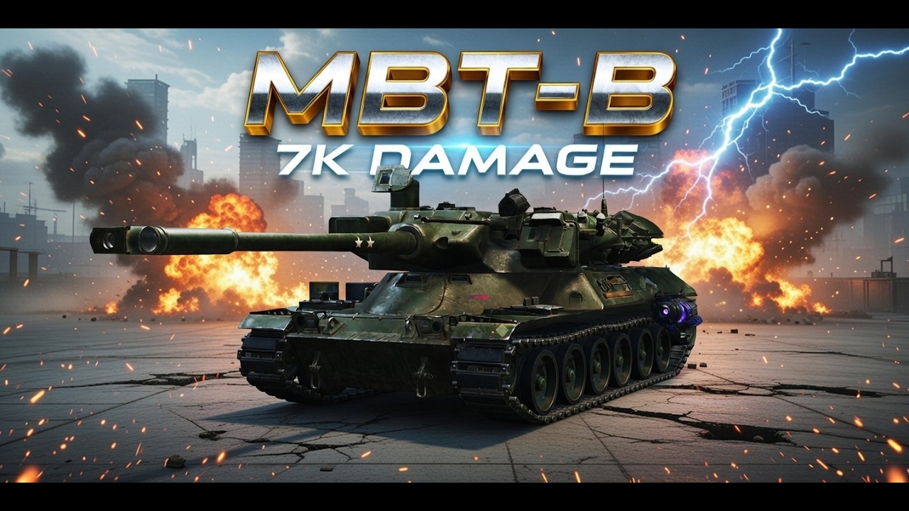 7,000 Damage MBT-B on Mines! | WoT Replay