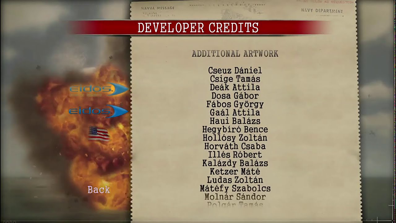 Battlestations Midway Credits