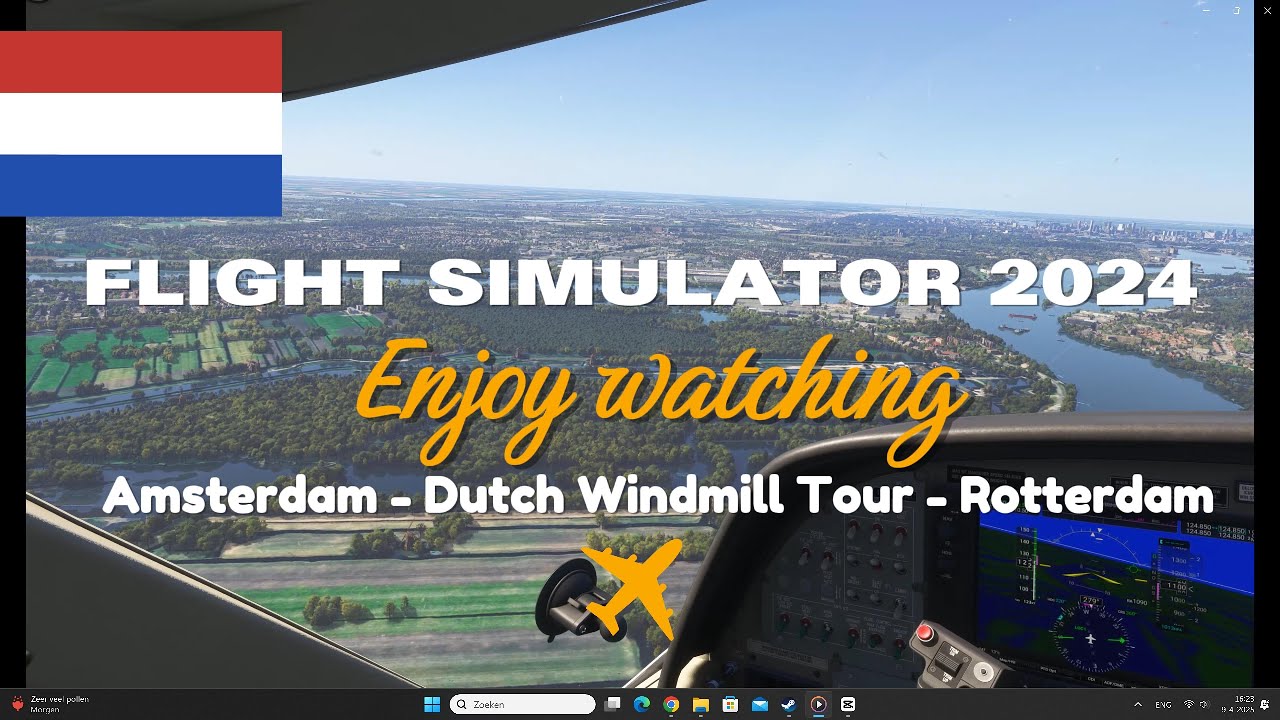 Flying Along Kinderdijk | From Amsterdam To Rotterdam | Cessna 208B Grand Caravan | MSFS2024