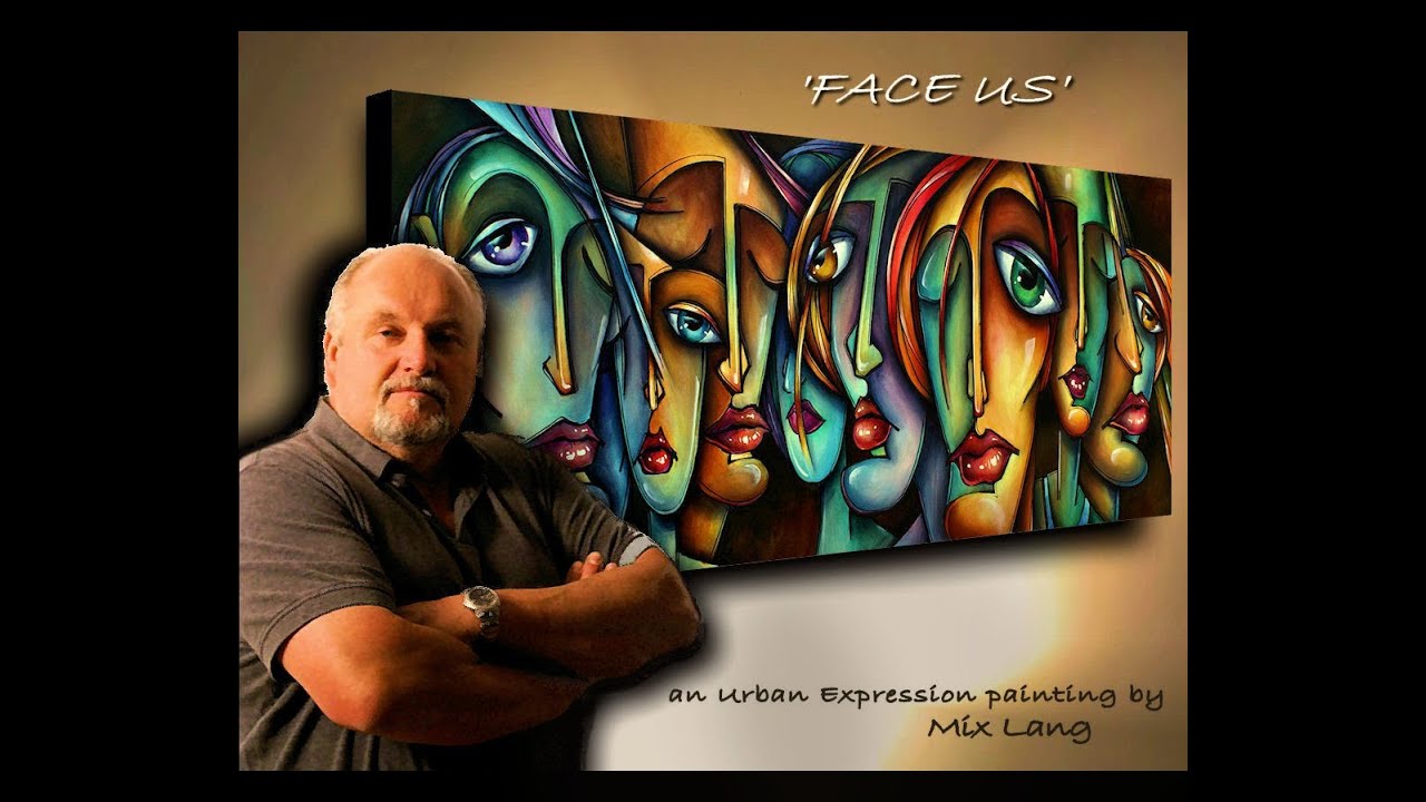 Painting Demo.URBAN EXPRESSIONS Modern Art.Start to Finish M.Lang