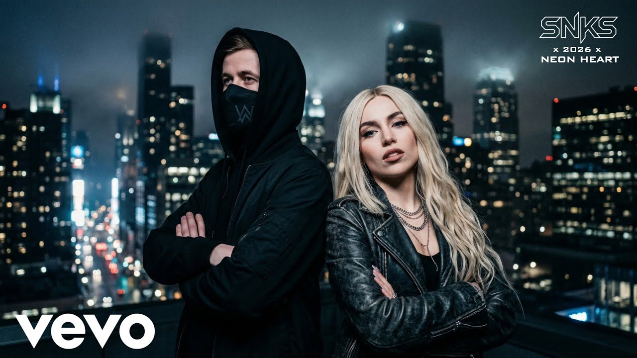 Alan Walker & Ava Max Style, SNK Skyline - NEON HEART (Official Lyrics Video)